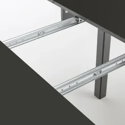 Tavolo allungabile rotondo 102/142cm moderno nero Caienna