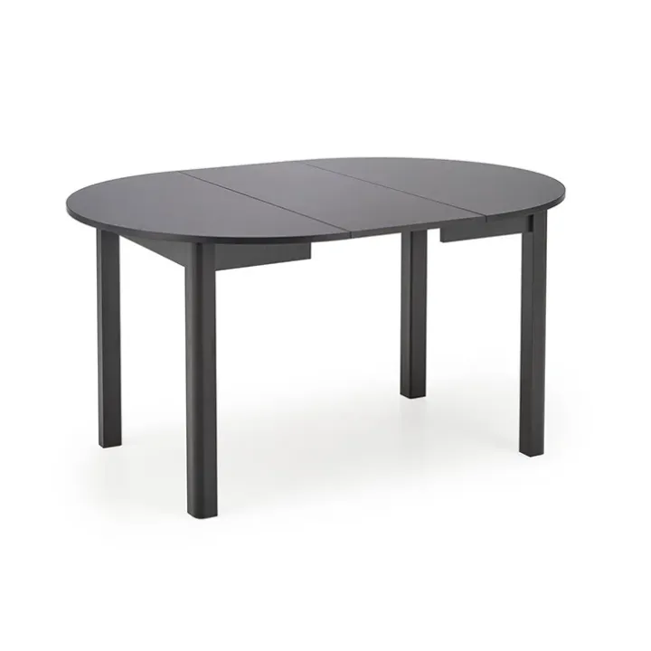Tavolo allungabile rotondo 102/142cm moderno nero Caienna