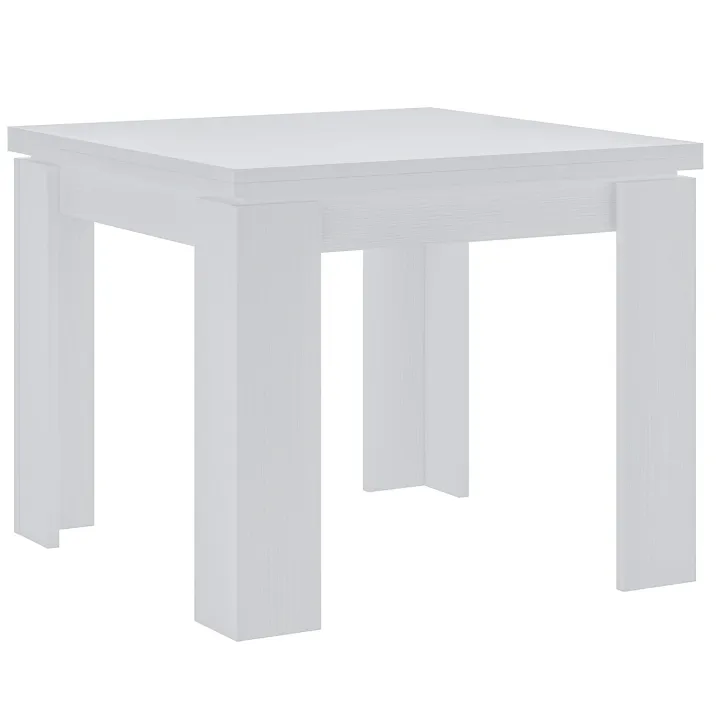 Tavolo allungabile 90x90cm moderno a libro bianco frassinato Calla