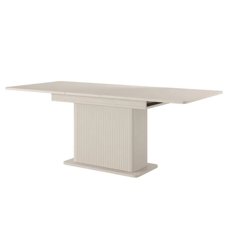 Tavolo allungabile 160/200x90cm rettangolare beige cannettato Ramis