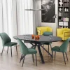 Tavolo 130/180cm allungabile moderno marmo nero Aspen