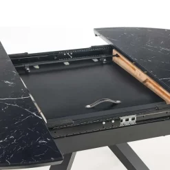 Tavolo 130/180cm allungabile moderno marmo nero Aspen