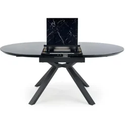 Tavolo 130/180cm allungabile moderno marmo nero Aspen