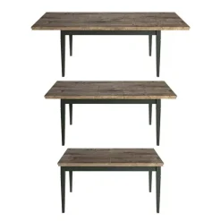 Tavolo 160/200/240cm allungabile moderno verde scuro quercia Texel