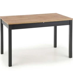 Tavolo 124/168cm allungabile moderno rovere wotan nero Sabo