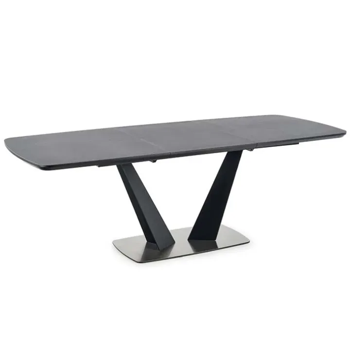 Tavolo 160/220cm allungabile moderno grigio scuro nero Sienna