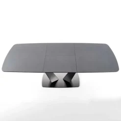 Tavolo 160/220cm allungabile moderno grigio scuro nero Sienna