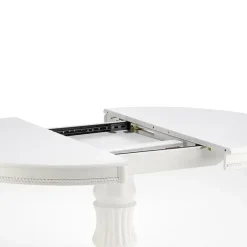 Tavolo 90/124cm allungabile rotondo moderno bianco Circle