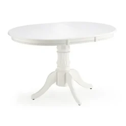 Tavolo 90/124cm allungabile rotondo moderno bianco Circle