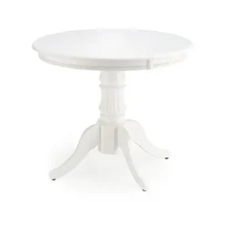 Tavolo 90/124cm allungabile rotondo moderno bianco Circle