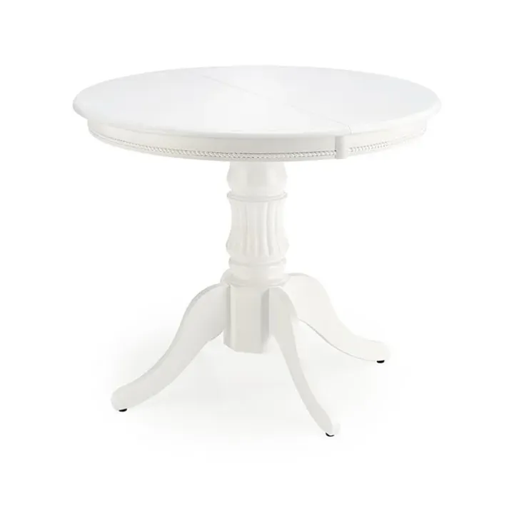 Tavolo 90/124cm allungabile rotondo moderno bianco Circle