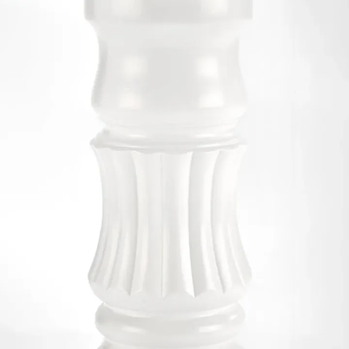 Tavolo 90/124cm allungabile rotondo moderno bianco Circle