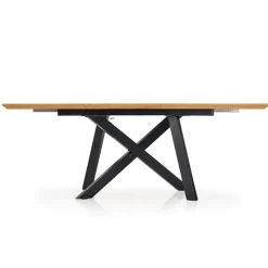 Tavolo 160/200cm allungabile rovere acciaio nero Papavero Gihome®