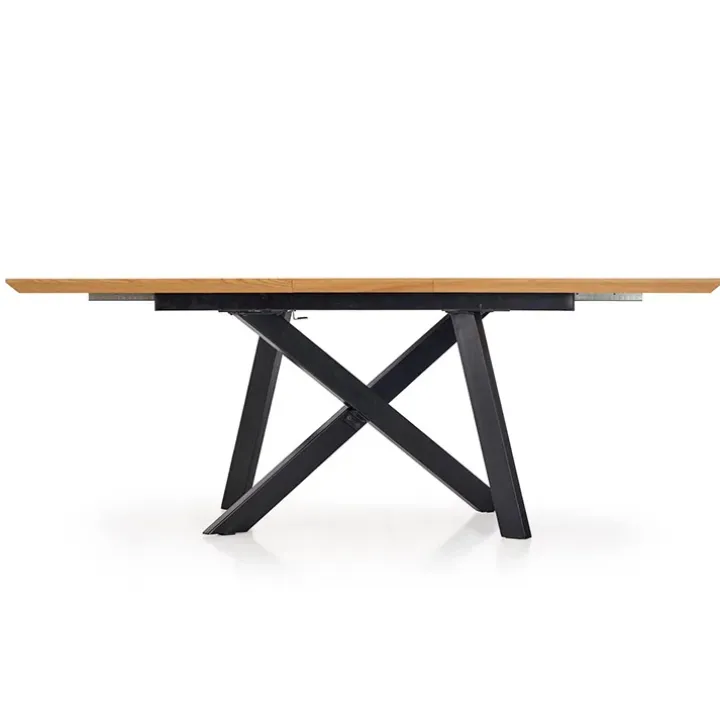 Tavolo 160/200cm allungabile rovere acciaio nero Papavero Gihome®