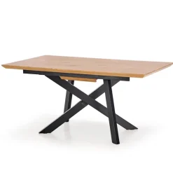Tavolo 160/200cm allungabile rovere acciaio nero Papavero Gihome®