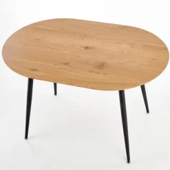 Tavolo 120/160cm allungabile rovere naturale nero Oreon
