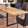Tavolo 160/250cm allungabile rovere nodato acciaio nero Cardiff