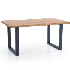 Tavolo 160/250cm allungabile rovere nodato acciaio nero Cardiff