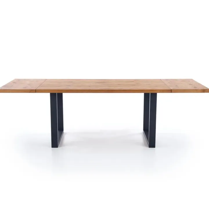 Tavolo 160/250cm allungabile rovere nodato acciaio nero Cardiff
