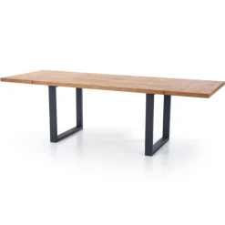 Tavolo 160/250cm allungabile rovere nodato acciaio nero Cardiff
