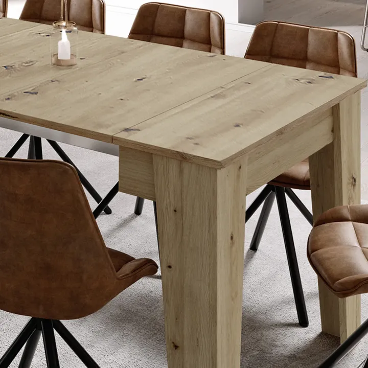 Tavolo 54/306cm consolle allungabile rovere chiaro Grace Gihome®