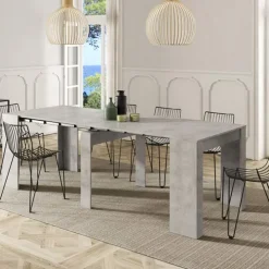 Tavolo 51/237cm consolle allungabile grigio cemento Fox Gihome®
