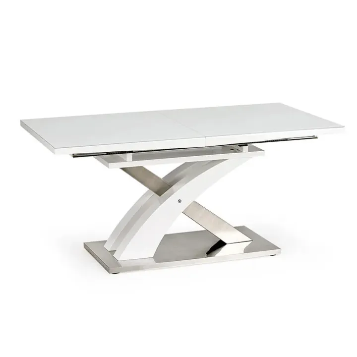 Tavolo 160/220cm in vetro allungabile bianco lucido Iride Gihome®