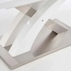 Tavolo 160/220cm in vetro allungabile bianco lucido Iride Gihome®