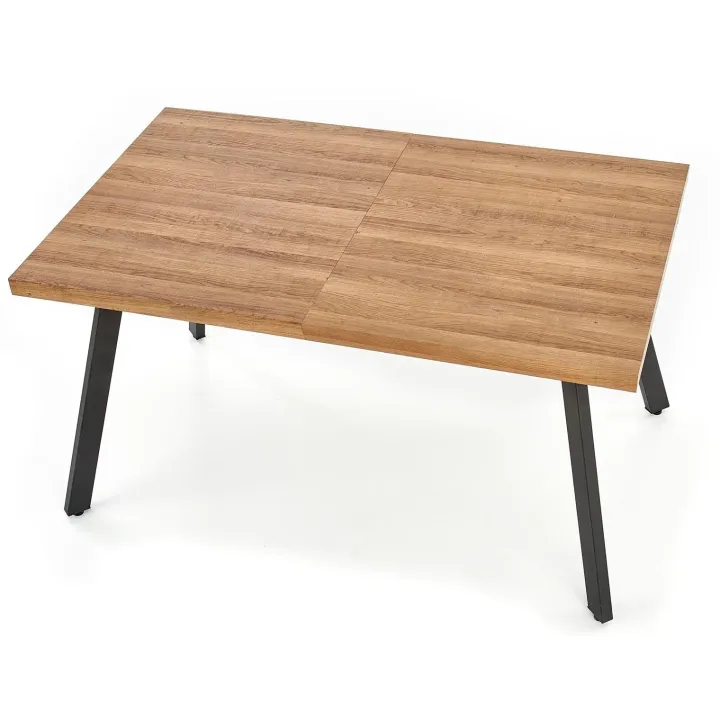 Tavolo 140/180cm rettangolare allungabile noce miele nero Meja