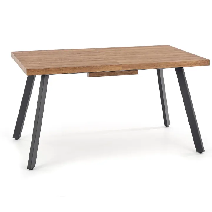 Tavolo 140/180cm rettangolare allungabile noce miele nero Meja