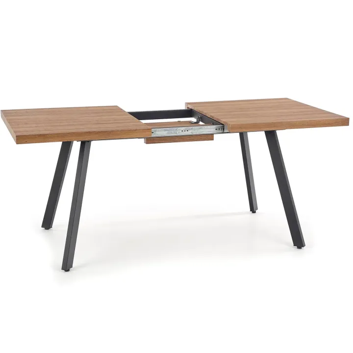 Tavolo 140/180cm rettangolare allungabile noce miele nero Meja