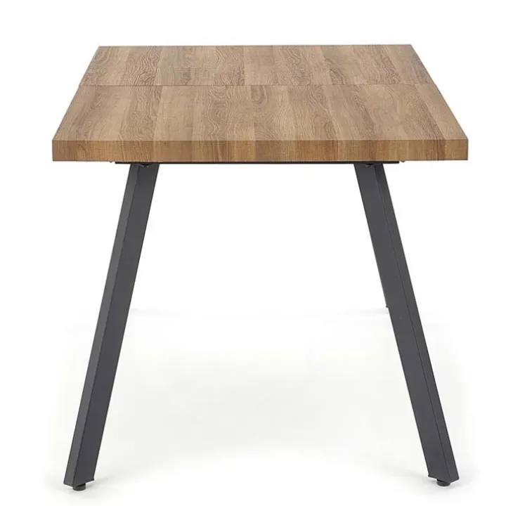 Tavolo 140/180cm rettangolare allungabile noce miele nero Meja