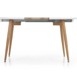 Tavolo 120/200cm rotondo ovale bianco rovere sanremo Papiro Gihome®