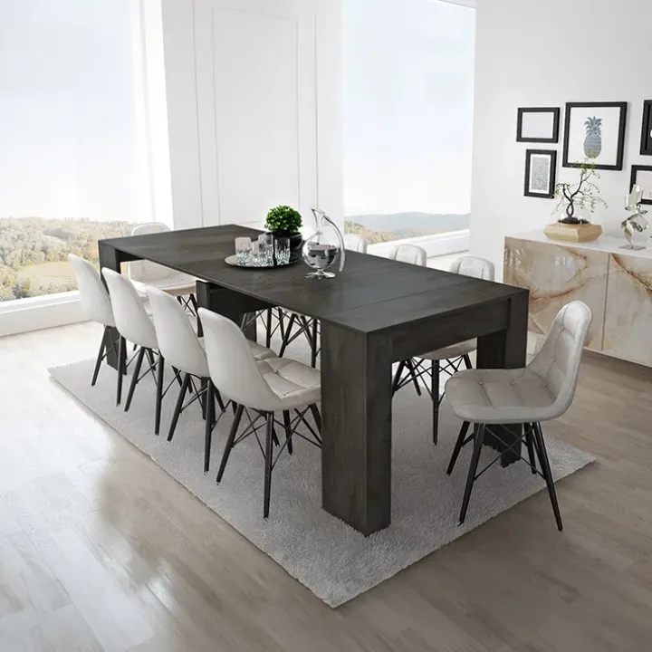 Tavolo consolle allungabile 52/238cm moderno nobilitato ossido Virginia