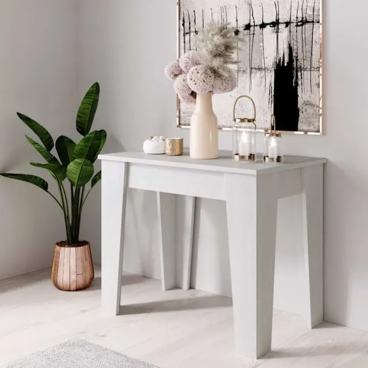 Tavolo consolle allungabile 54-306x90 cm bianco frassino Grace Gihome®