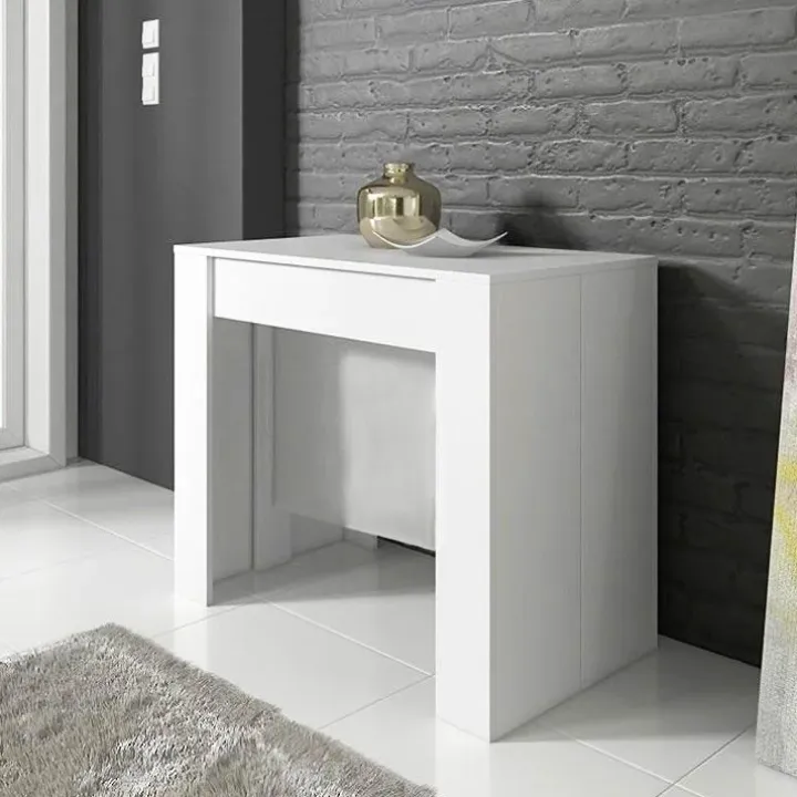 Tavolo consolle allungabile 51/237cm bianco lucido Atalanta
