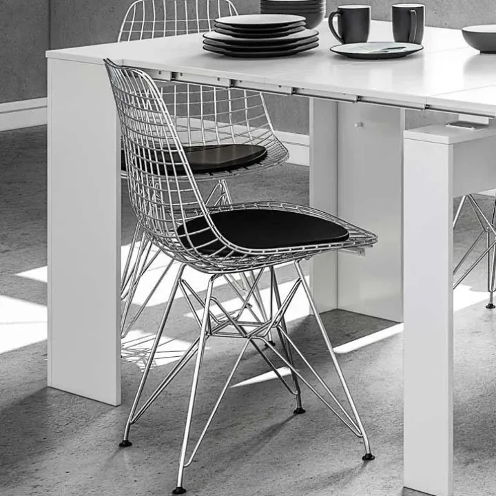 Tavolo consolle allungabile 51/237cm bianco lucido Asia Gihome®