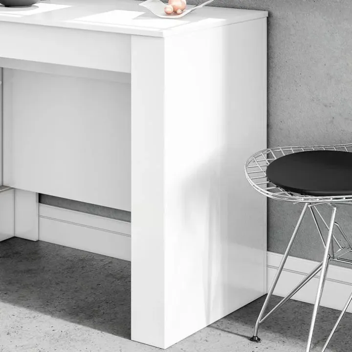 Tavolo consolle allungabile 51/237cm bianco lucido Asia Gihome®