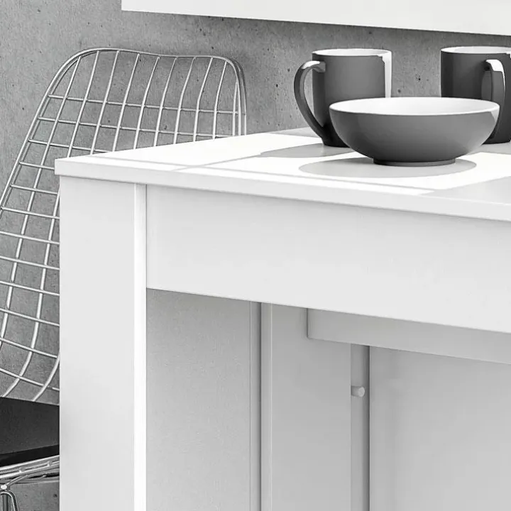 Tavolo consolle allungabile 51/237cm bianco lucido Asia Gihome®