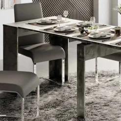 Tavolo consolle allungabile 54/252cm ossido nobilitato Violette