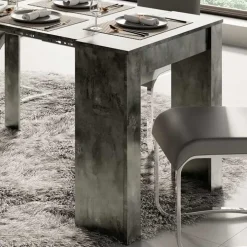 Tavolo consolle allungabile 54/252cm ossido nobilitato Violette