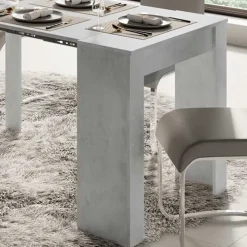 Tavolo consolle allungabile moderno 54/252cm grigio cemento Violette