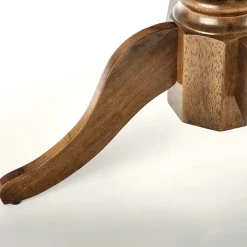 Tavolo da pranzo allungabile rotondo 90/124cm noce scuro Circle