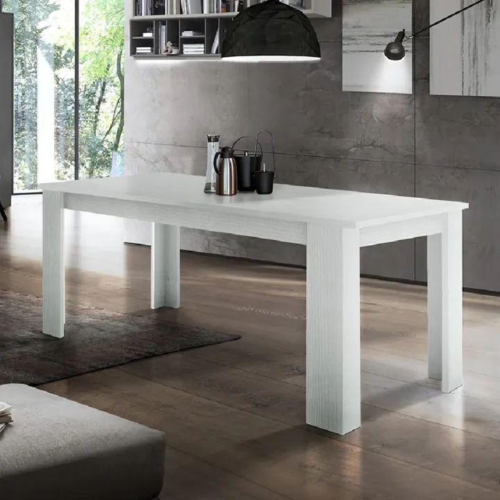 Tavolo da pranzo allungabile 160-210cm bianco frassinato Zenzero