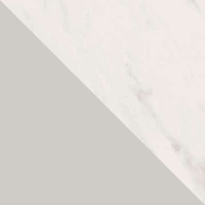 Tavolo da pranzo allungabile 160/236x90 cm industrial effetto marmo bianco metallo cashmere Hexa