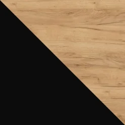 Tavolo da pranzo allungabile 100/176x100 cm rotondo industrial rovere metallo nero Grint
