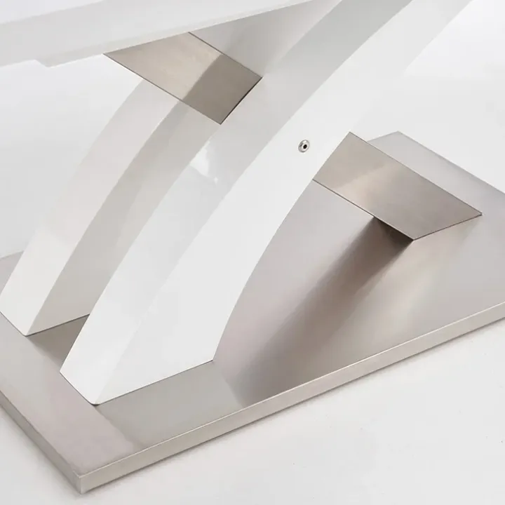 Tavolo da pranzo allungabile 160/220cm moderno bianco lucido Iride Gihome®
