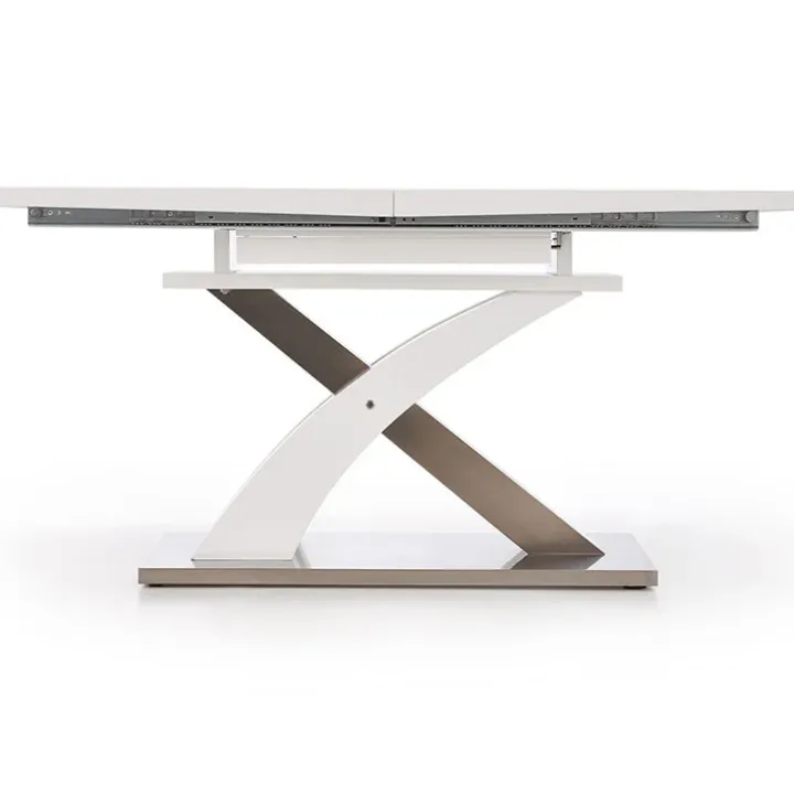 Tavolo da pranzo allungabile 160/220cm moderno bianco lucido Iride Gihome®