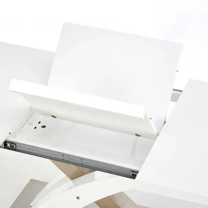 Tavolo da pranzo allungabile 160/220cm moderno bianco lucido Iride Gihome®