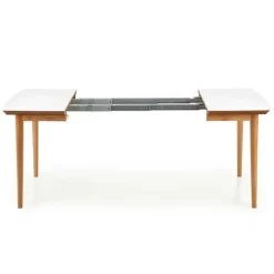 Tavolo da pranzo allungabile 90/190cm bianco opaco rovere Mostar